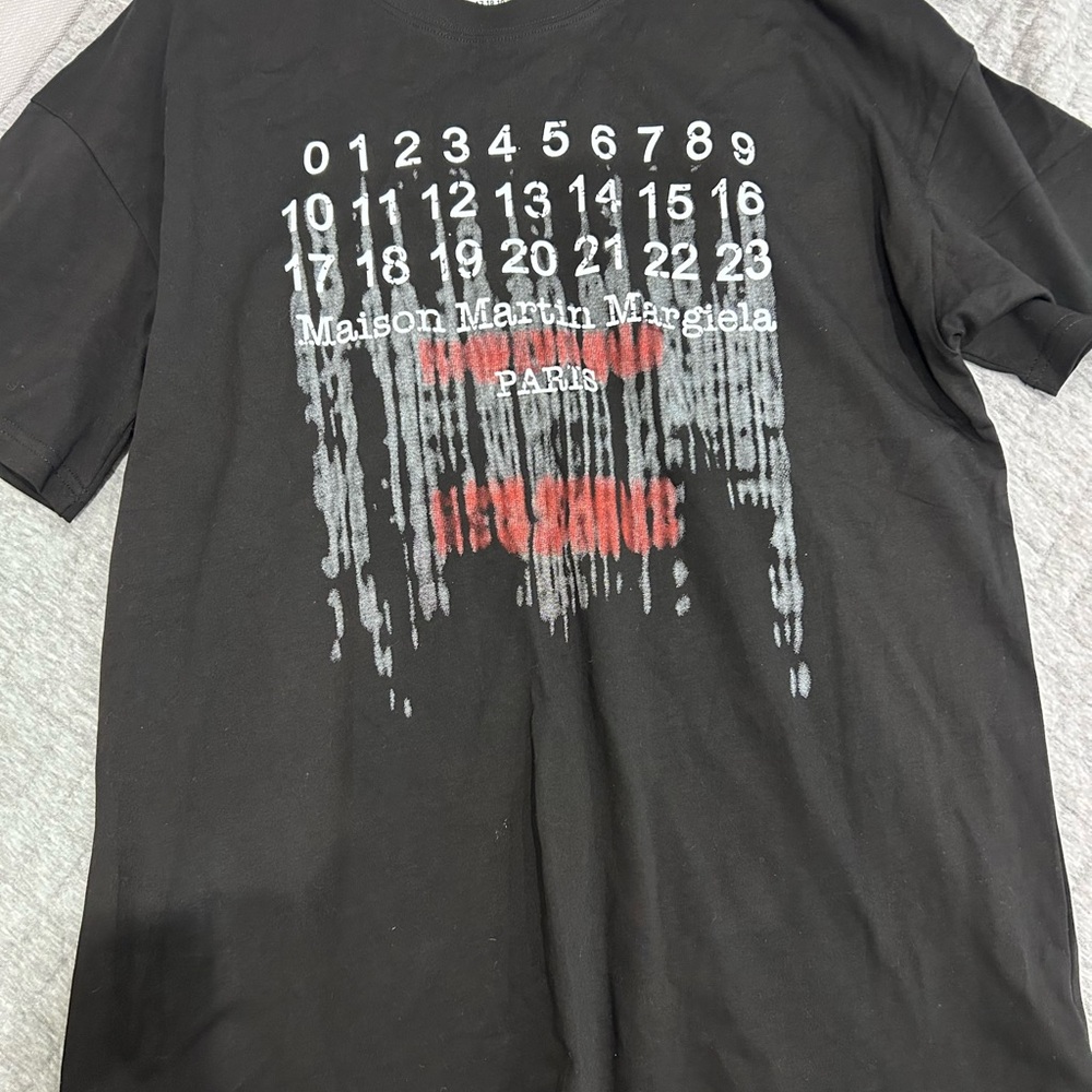 Maison Martin Margiela Black and White Graphic Tee